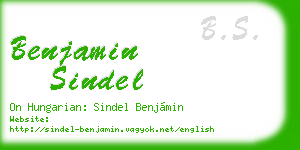benjamin sindel business card